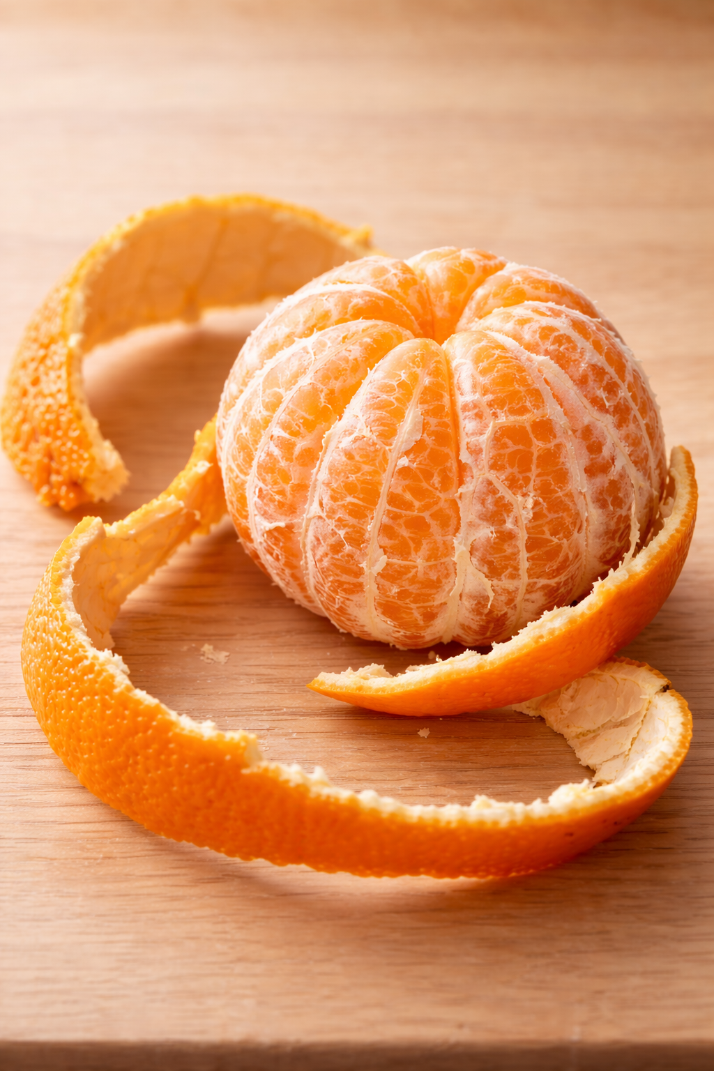 Illustration av apelsinens inre struktur som liknelse för fascia